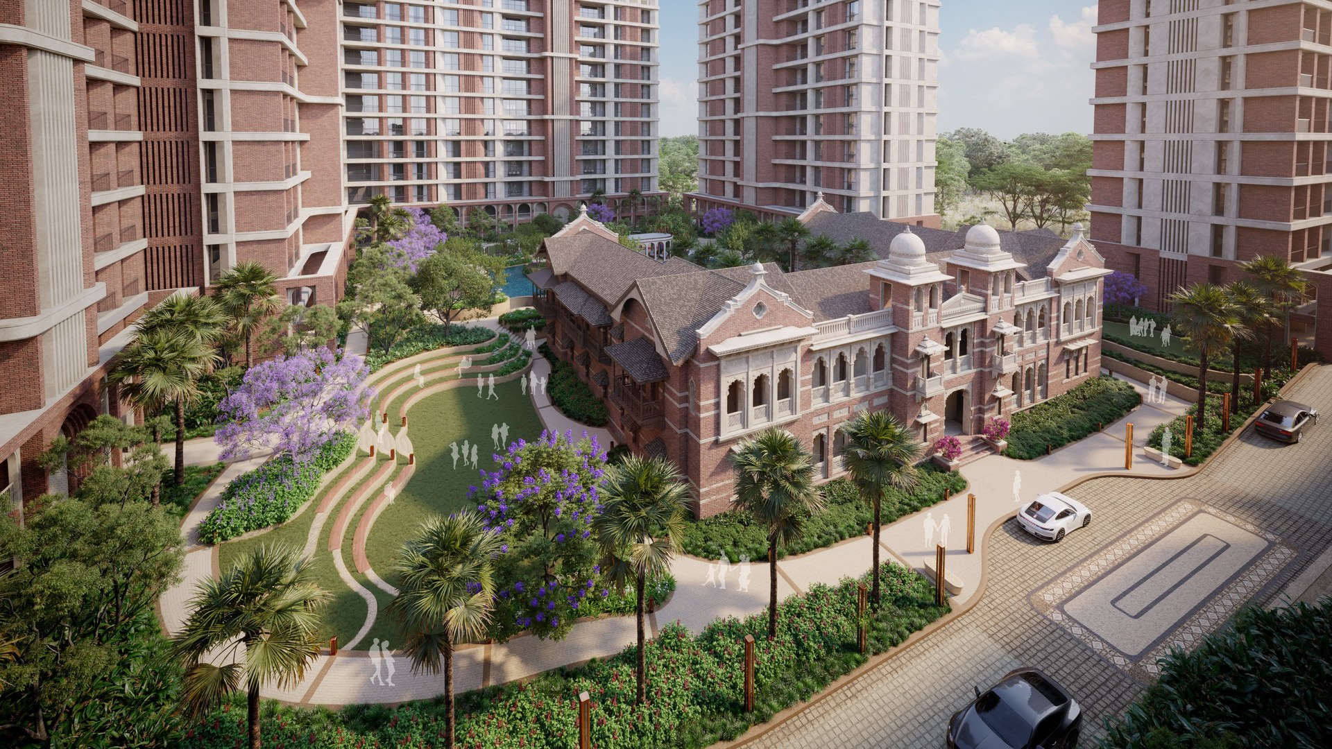 Indumati Palace Residences - luxury towers surrounding the restored legacy palace, Vadodara